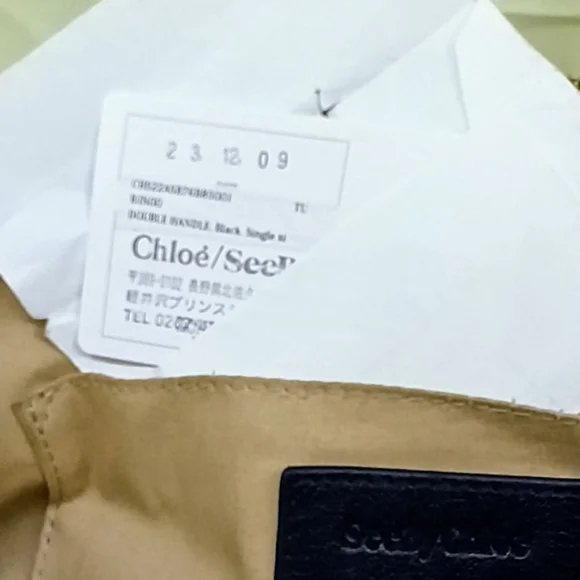 CHLOÉ See By Chloé Indra Double Handle Shoulder Bag D27PKJ w/ COA Black Leather - Picture 14 of 16